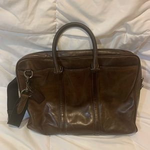 Coach leather Metropolitan slim brief bag
